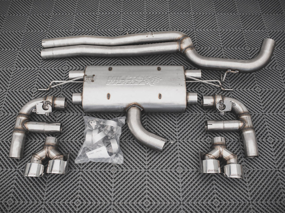 Maxton Design Rear Valance + Milltek Sport Resonated Exhaust Audi RS3 Sportback 8V Facelift