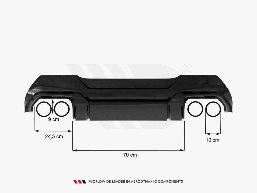 Maxton Design Rear Valance V.2 + Milltek Sport Exhaust BMW 1 F40 M-Pack / M135i