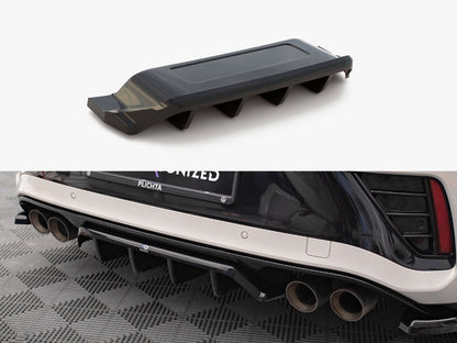 Maxton Design Rear Splitter (Vertical Bars) Volkswagen T-Roc R / R-Line Mk1 Facelift