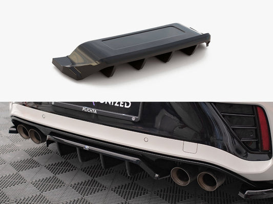 Maxton Design Rear Splitter (Vertical Bars) Volkswagen T-Roc R / R-Line Mk1 Facelift