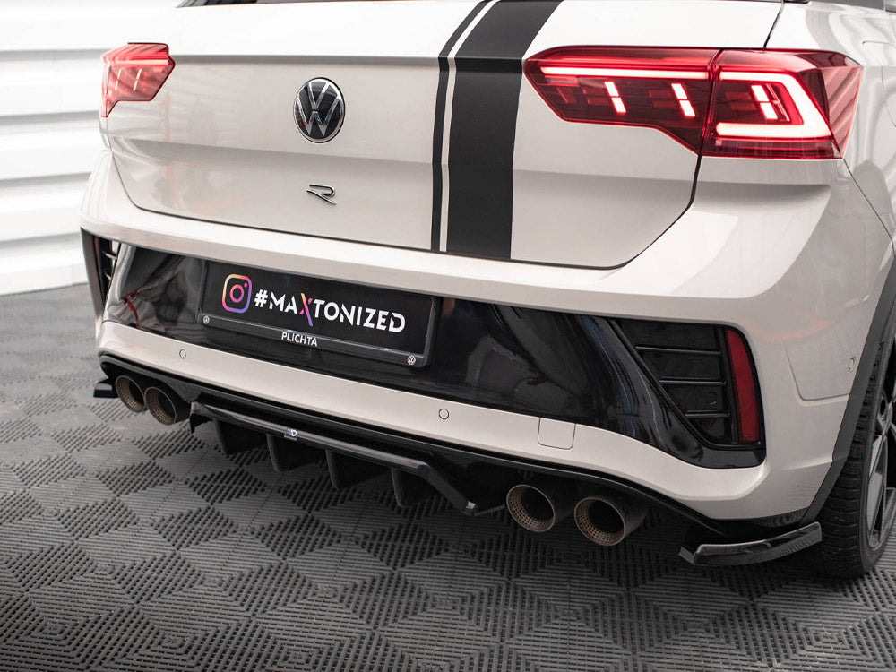 Maxton Design Rear Splitter (Vertical Bars) Volkswagen T-Roc R / R-Line Mk1 Facelift