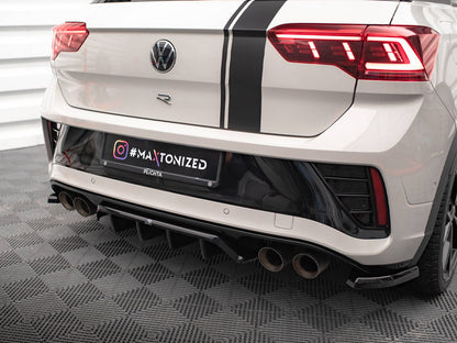 Maxton Design Rear Splitter (Vertical Bars) Volkswagen T-Roc R / R-Line Mk1 Facelift