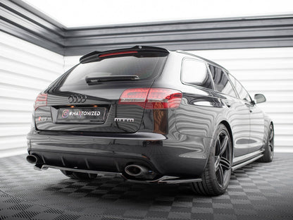 Maxton Design Central Rear Splitter (Vertical Bars) Audi RS6 Avant C6