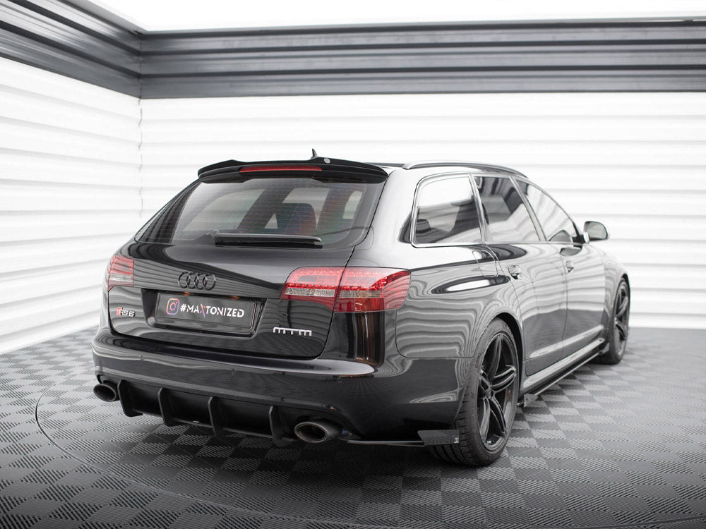 Maxton Design Street Pro Rear Side Splitters + Flaps Audi RS6 Avant C6