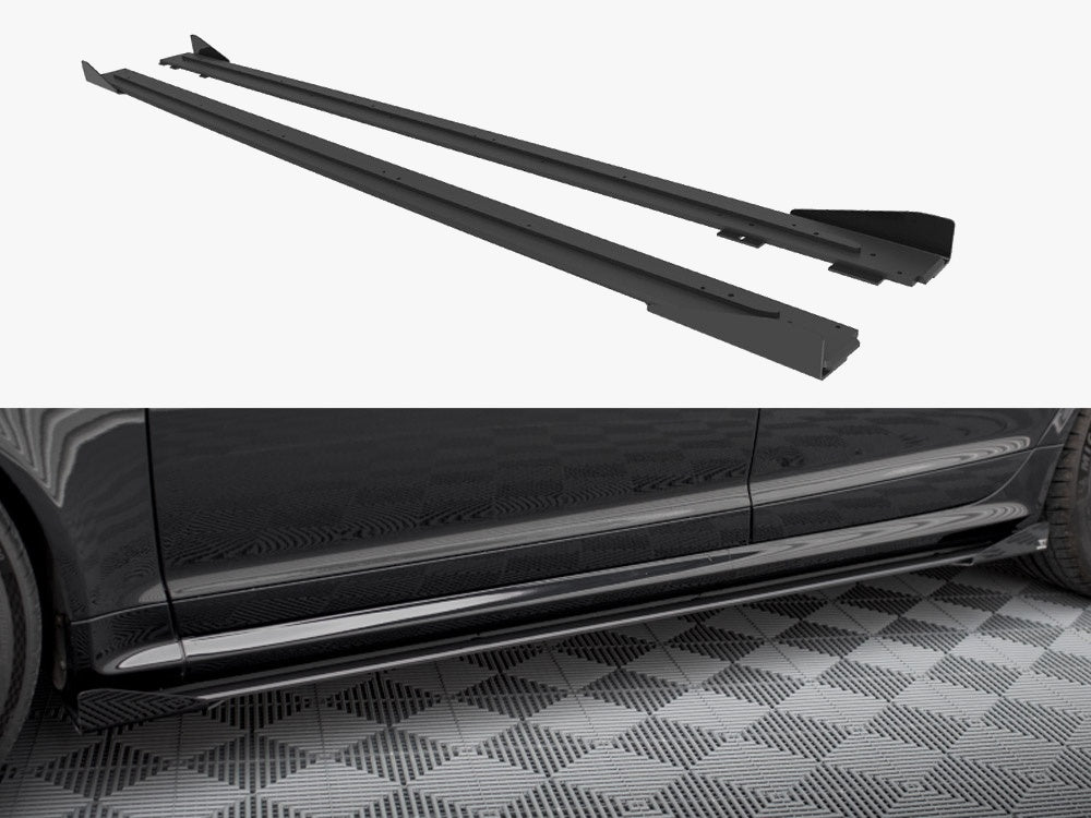 Maxton Design Street PRO Side Skirts Diffusers + Flaps Audi RS6 Avant C6