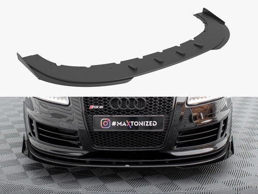 Maxton Design Street PRO Front Splitter + Flaps Audi RS6 Avant C6