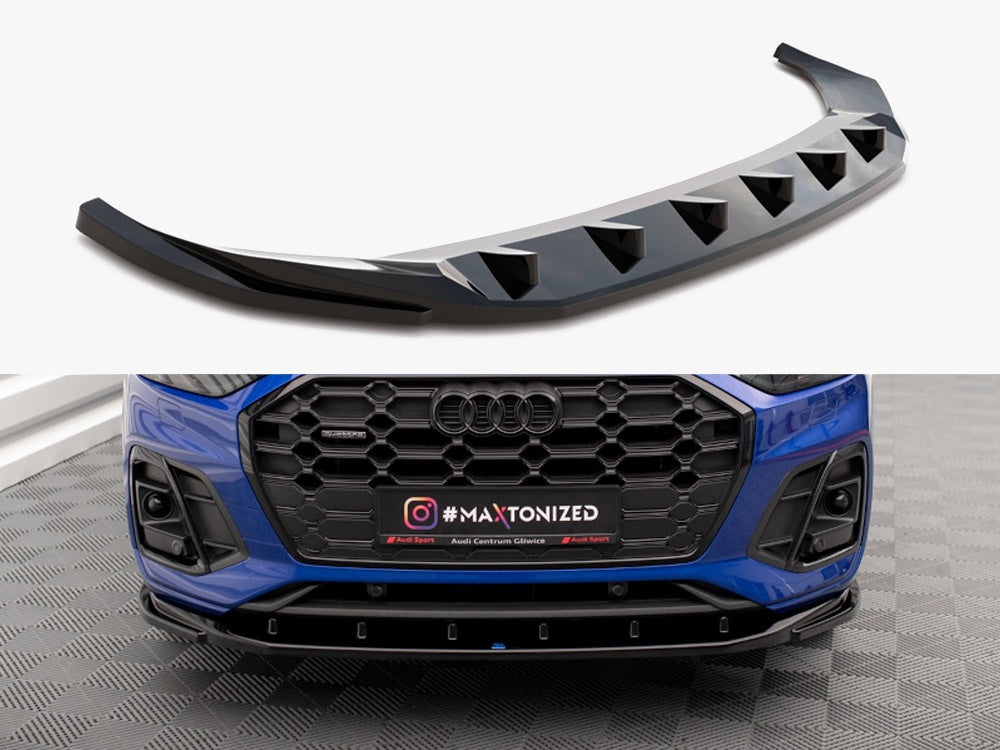 Maxton Design Front Splitter V.2 Audi SQ5 / Q5 S-Line SUV / Sportback Mk2 Facelift