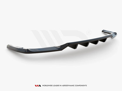 Maxton Design Central Rear Splitter (Vertical Bars) Audi Q5 S-Line SUV Mk2 Facelift