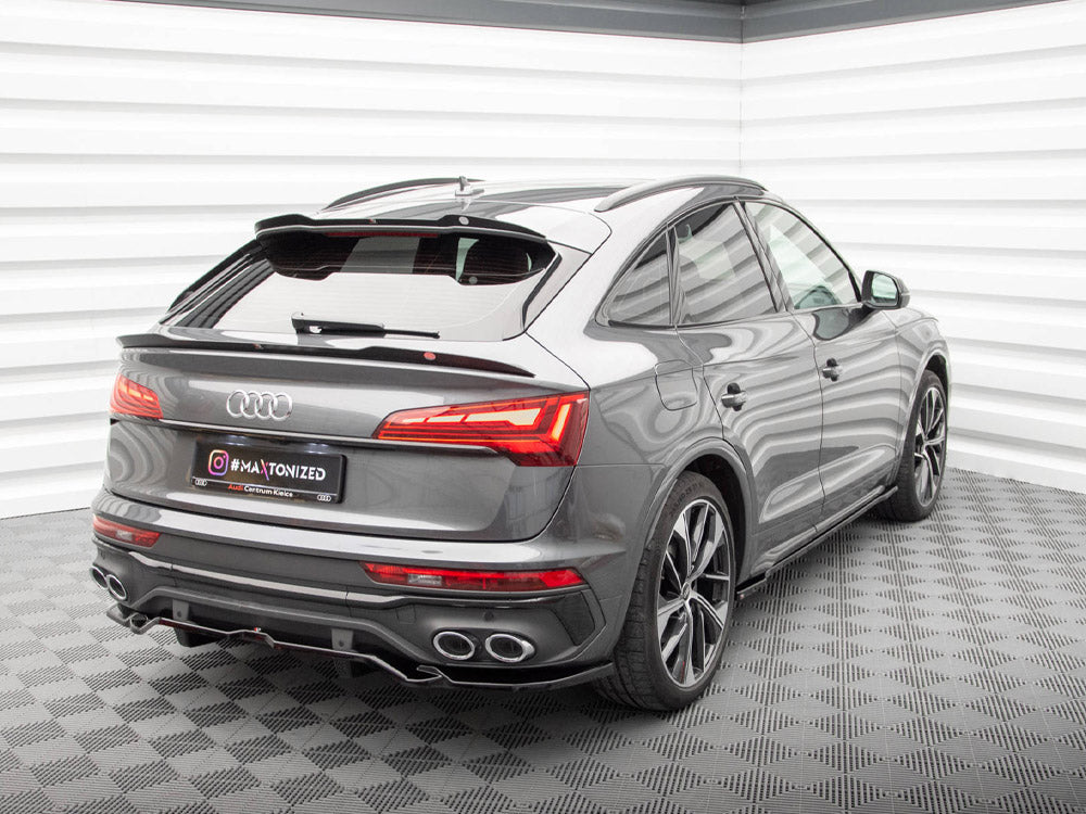 Maxton Design Lower Spoiler CAP Audi SQ5 / Q5 S-Line Sportback Mk2 Facelift