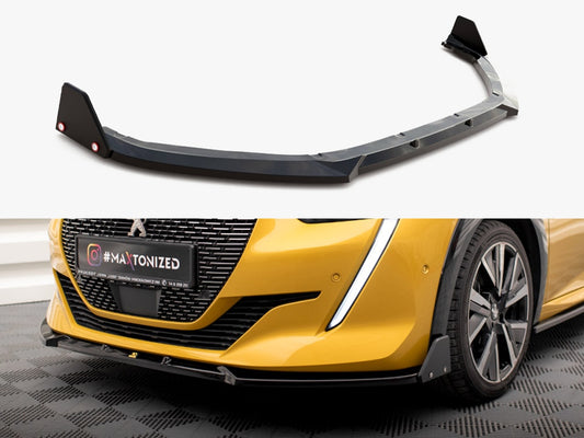 Maxton Design Front Splitter V.1 + Flaps Peugeot 208 GT Mk2