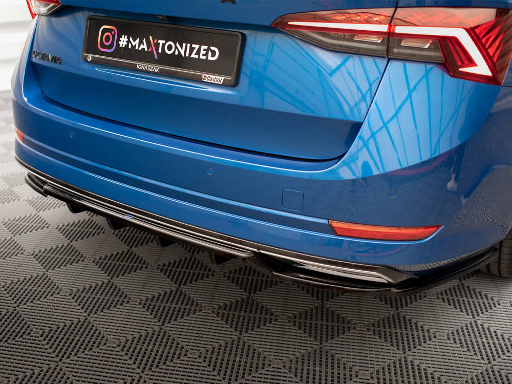 Maxton Design Rear Splitter (Vertical Bars) Skoda Octavia Sportline Mk4