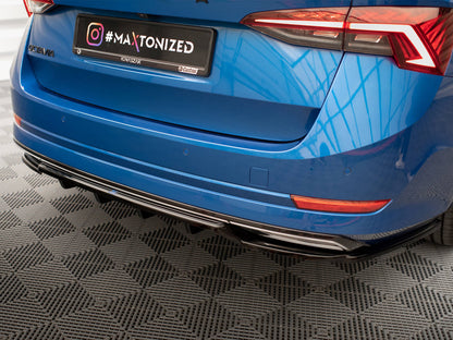 Maxton Design Rear Splitter (Vertical Bars) Skoda Octavia Sportline Mk4