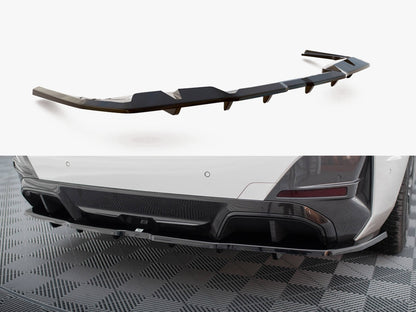 Maxton Design Central Rear Splitter (Vertical Bars) V.1 BMW i4 M-Pack G26