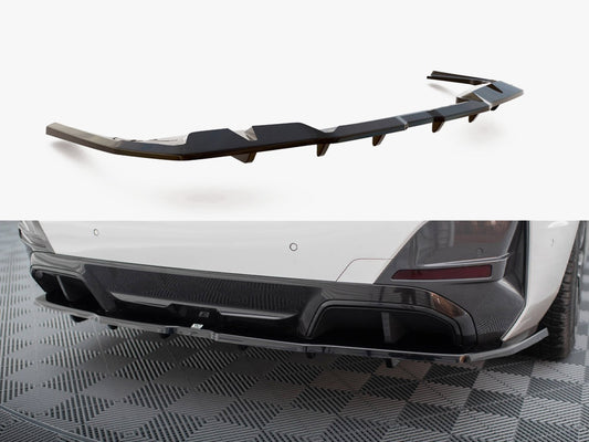 Maxton Design Central Rear Splitter (Vertical Bars) V.1 BMW i4 M-Pack G26