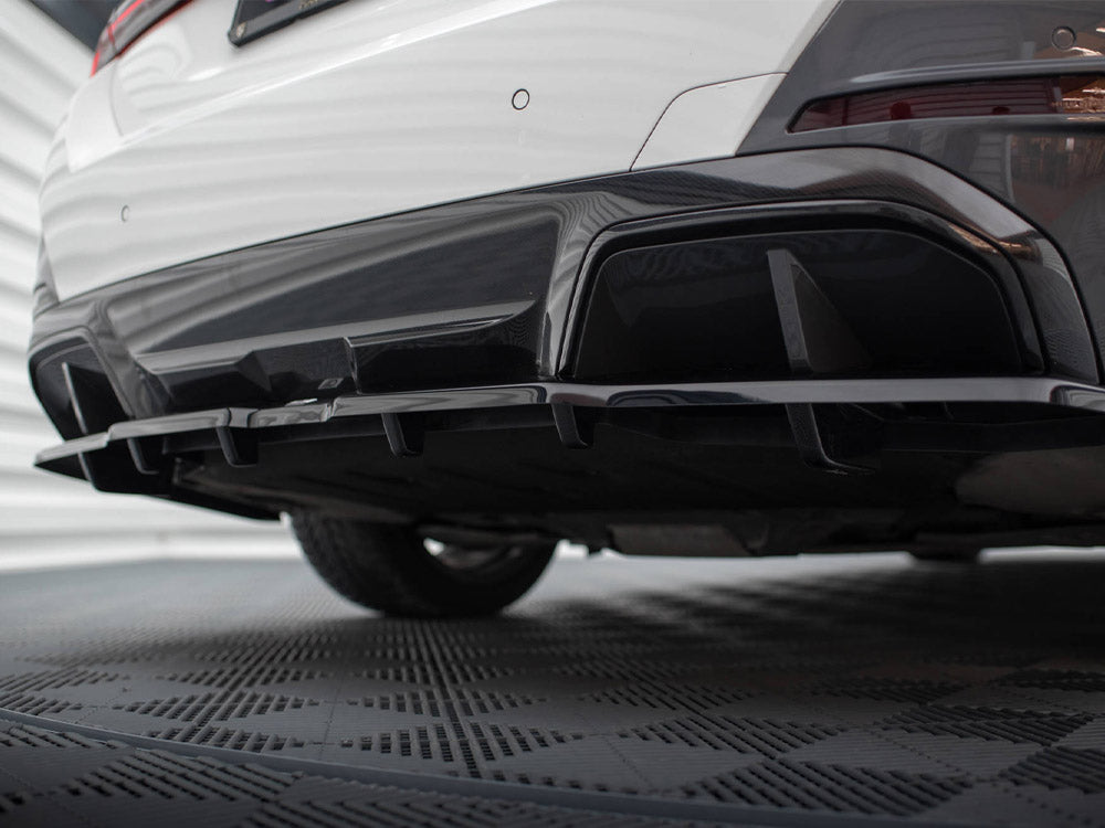 Maxton Design Central Rear Splitter (Vertical Bars) V.1 BMW i4 M-Pack G26