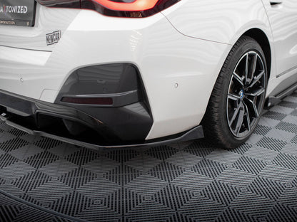 Maxton Design Central Rear Splitter (Vertical Bars) V.2 BMW i4 M-Pack G26