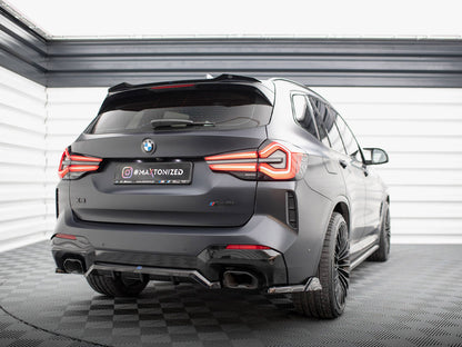 Maxton Design Rear Splitter (Vertical Bars) BMW X3 M-Pack G01 Facelift