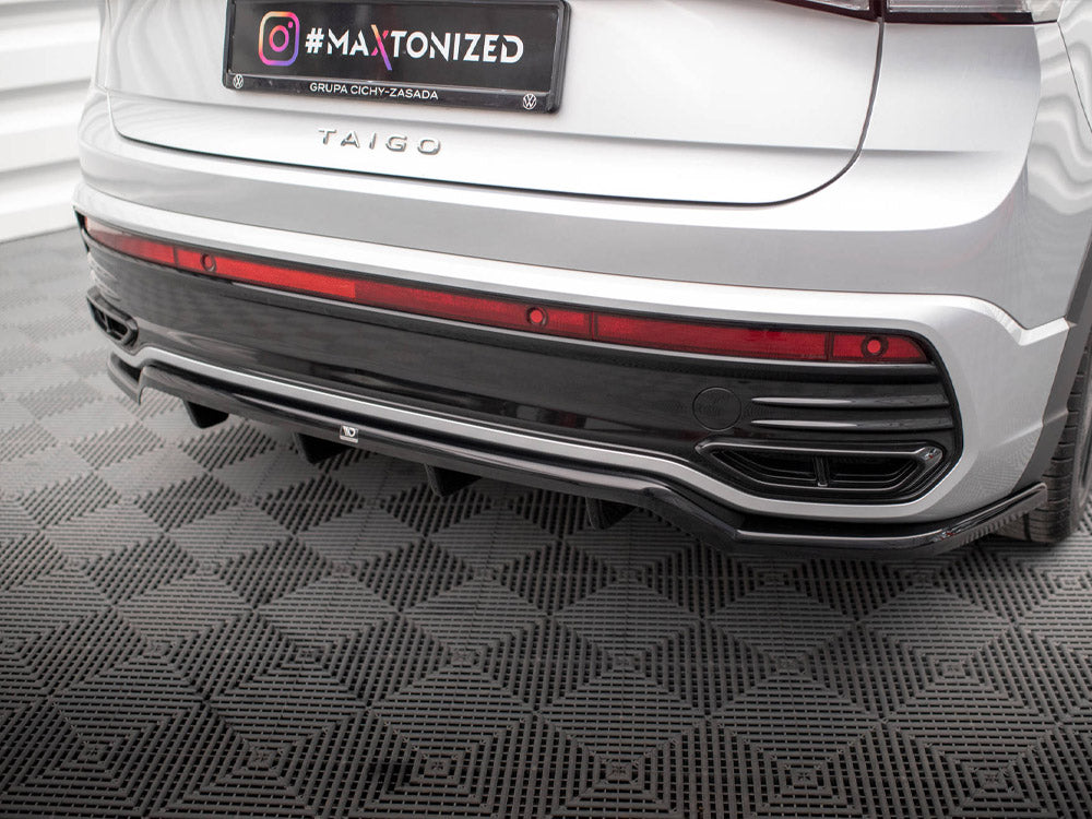Maxton Design Rear Splitter (Vertical Bars) VW Taigo R-Line Mk1