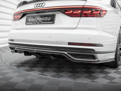 Maxton Design Central Rear Splitter (Vertical Bars) Audi A8 S-Line D5