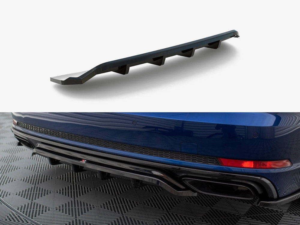 Maxton Design Central Rear Splitter (Vertical Bars) Audi A4 Competition B9