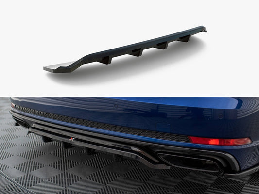 Maxton Design Central Rear Splitter (Vertical Bars) Audi A4 Competition B9