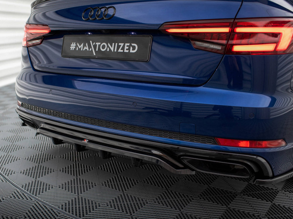 Maxton Design Central Rear Splitter (Vertical Bars) Audi A4 Competition B9