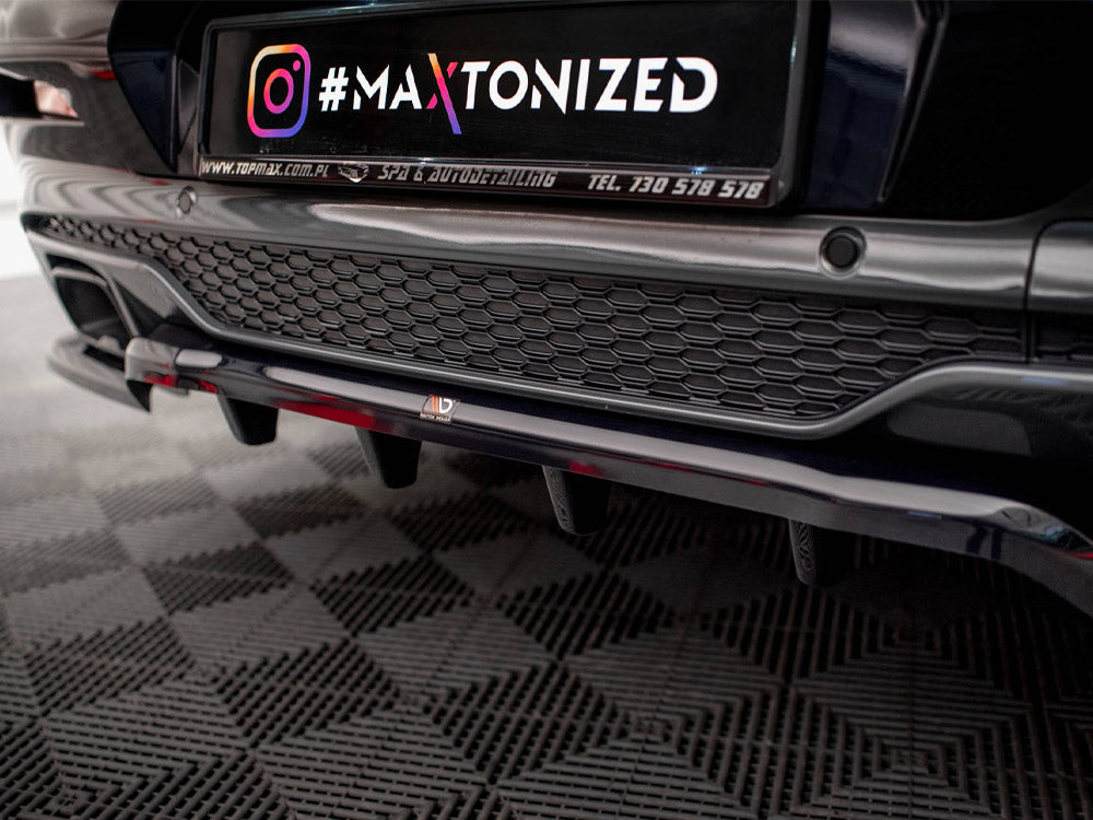 Maxton Design Central Rear Splitter (Vertical Bars) V.2 BMW X4 M40i G02