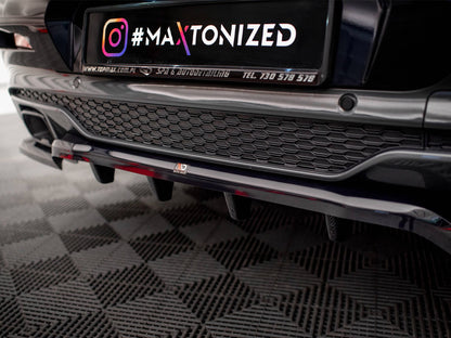 Maxton Design Central Rear Splitter (Vertical Bars) V.2 BMW X4 M40i G02