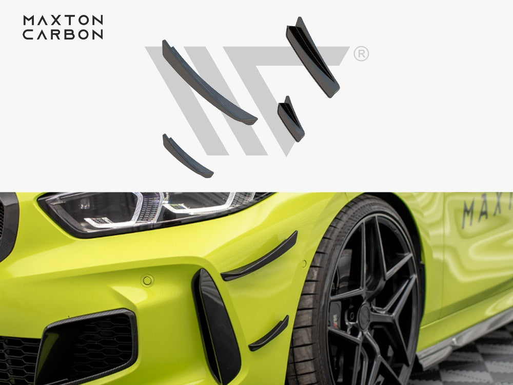 Maxton Design Carbon Fiber Front Bumper Wings (Canards) BMW 1 F40 M-Pack / M135i