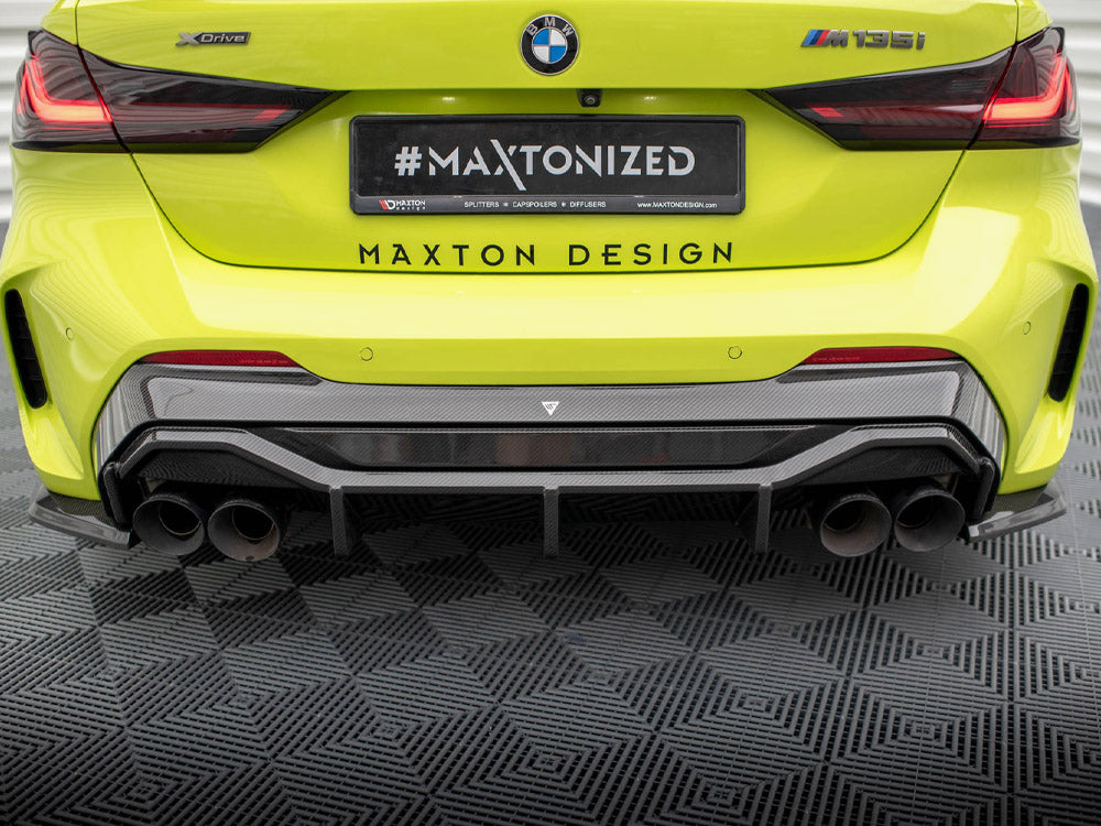 Maxton Design Carbon Fiber Rear Diffuser V.1 + Milltek Sport Exhaust BMW 1 F40 M-Pack / M135i