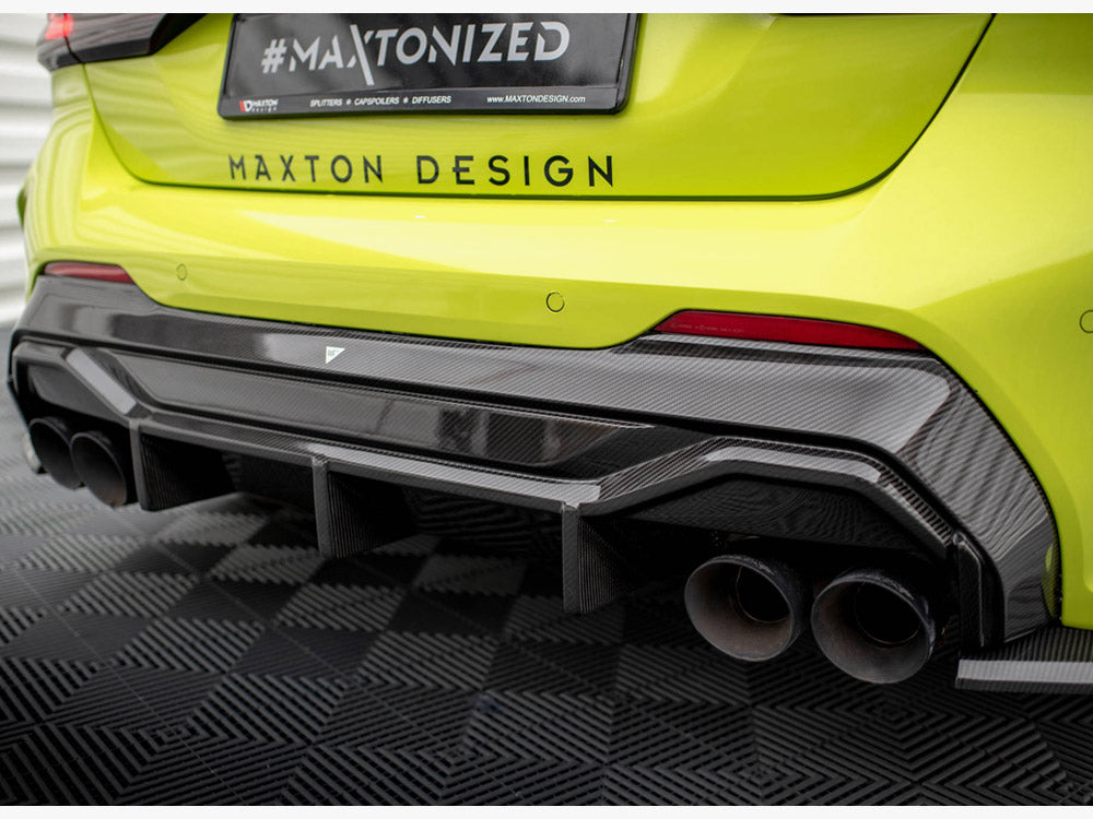 Maxton Design Carbon Fiber Rear Diffuser V.1 + Milltek Sport Exhaust BMW 1 F40 M-Pack / M135i