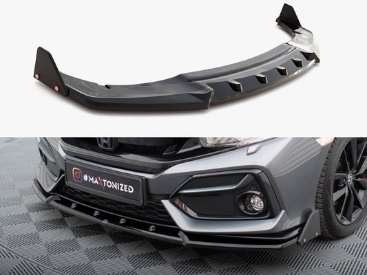 Maxton Design Front Splitter V.1 + Flaps Honda Civic Sport Mk 10