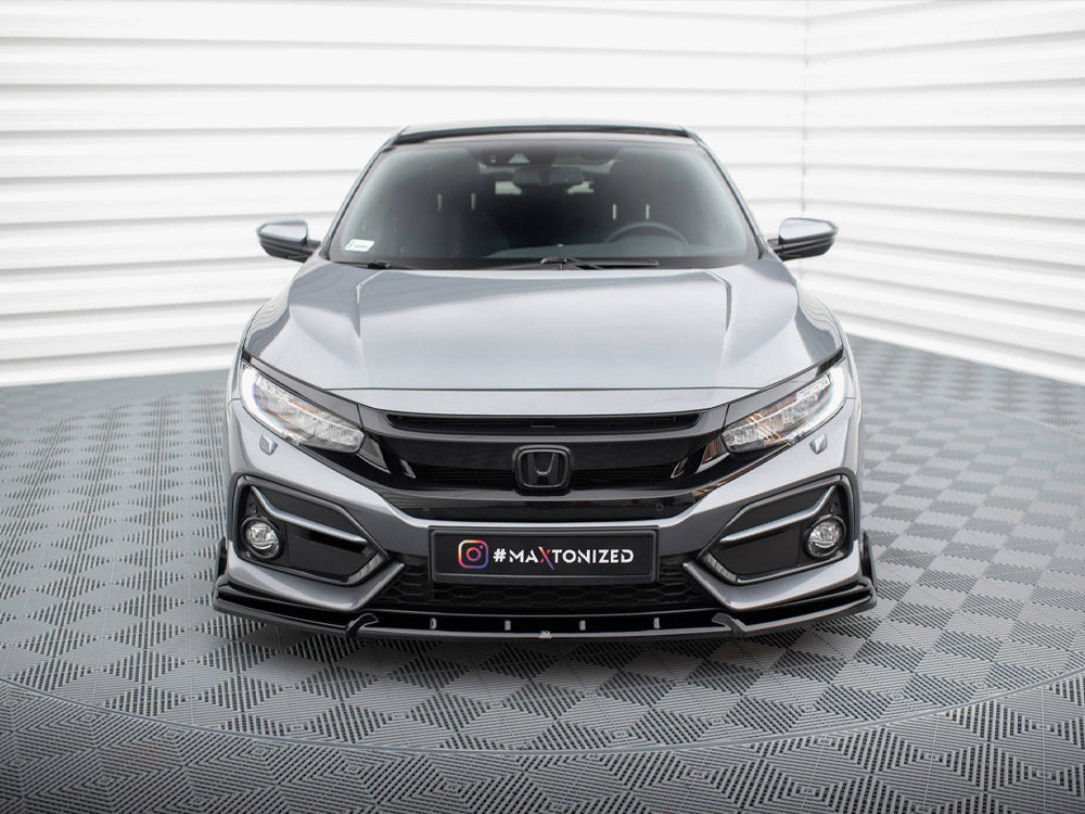 Maxton Design Front Splitter V.1 + Flaps Honda Civic Sport Mk 10