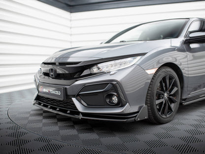 Maxton Design Front Splitter V.1 + Flaps Honda Civic Sport Mk 10