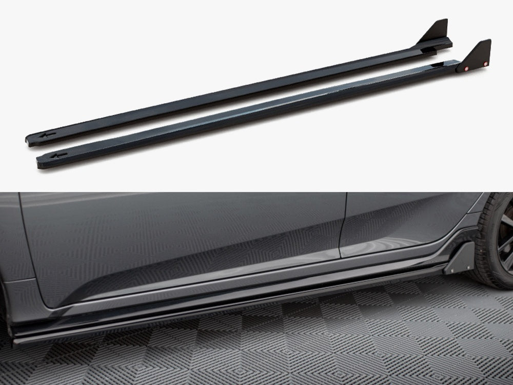 Maxton Design Side Skirts Diffusers + Flaps Honda Civic Sport Mk 10