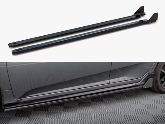 Maxton Design Side Skirts Diffusers + Flaps Honda Civic Sport Mk 10