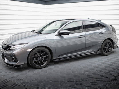 Maxton Design Side Skirts Diffusers + Flaps Honda Civic Sport Mk 10