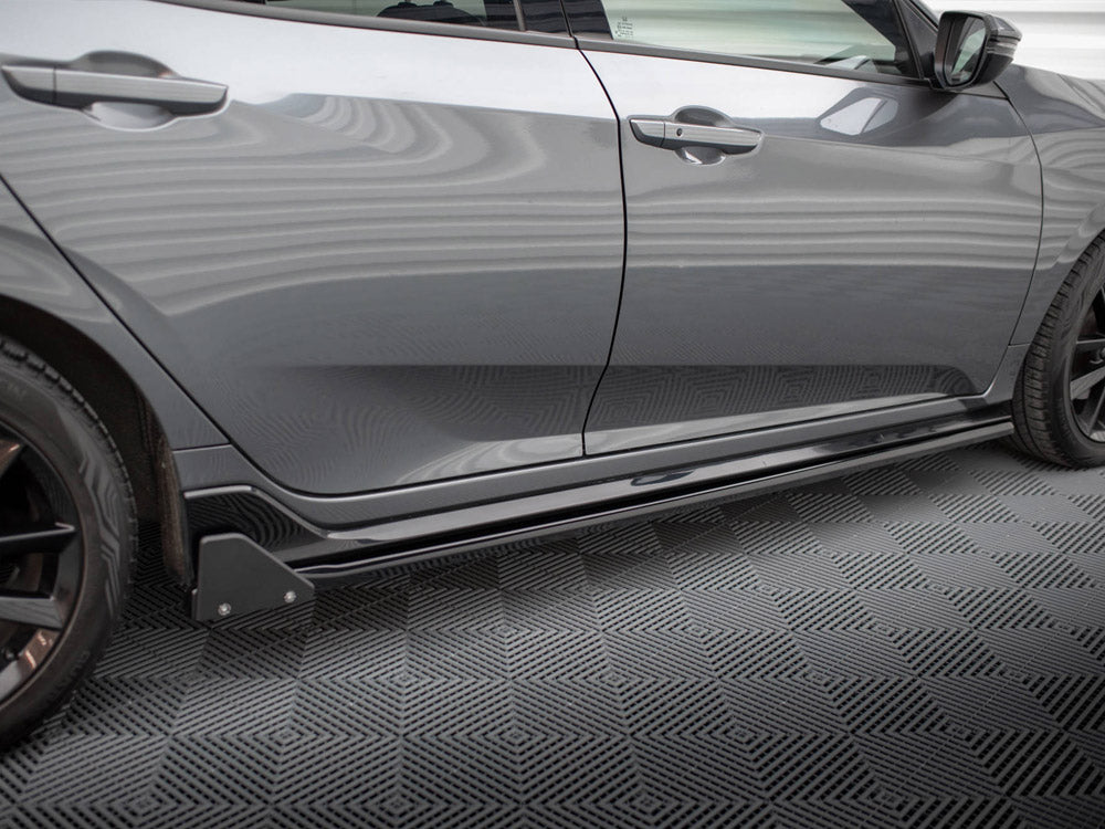 Maxton Design Side Skirts Diffusers + Flaps Honda Civic Sport Mk 10