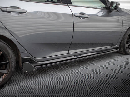 Maxton Design Side Skirts Diffusers + Flaps Honda Civic Sport Mk 10