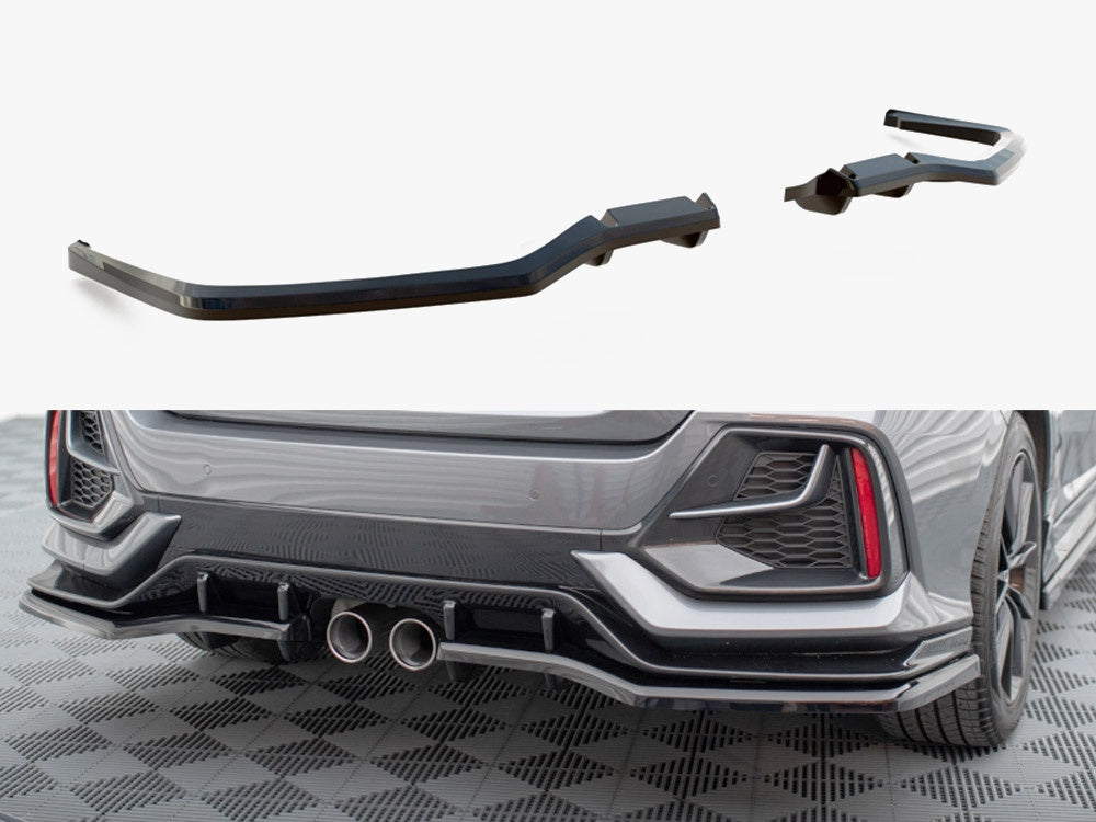 Maxton Design Rear Splitter V.1 (Vertical Bars) Honda Civic Sport Mk10 Facelift