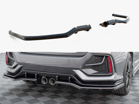 Maxton Design Rear Splitter V.1 (Vertical Bars) Honda Civic Sport Mk10 Facelift