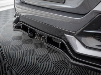 Maxton Design Rear Splitter V.1 (Vertical Bars) Honda Civic Sport Mk10 Facelift