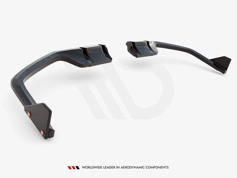 Maxton Design Rear Splitter V.1 (Vertical Bars) + Flaps Honda Civic Sport Mk10 Facelift