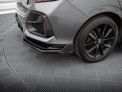 Maxton Design Rear Splitter V.1 (Vertical Bars) + Flaps Honda Civic Sport Mk10 Facelift