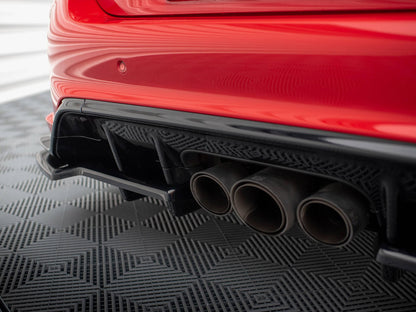 Maxton Design Central Rear Splitter (Vertical Bars) V.1 Honda Civic Type-R Mk 11