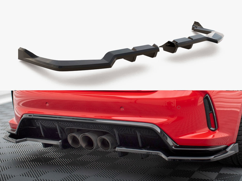 Maxton Design Central Rear Splitter (Vertical Bars) V.2 Honda Civic Type-R Mk 11
