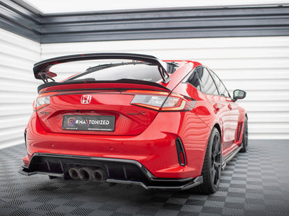 Maxton Design Central Rear Splitter (Vertical Bars) V.2 Honda Civic Type-R Mk 11