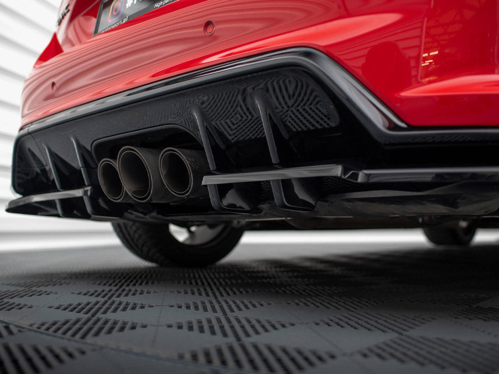 Maxton Design Central Rear Splitter (Vertical Bars) V.2 Honda Civic Type-R Mk 11
