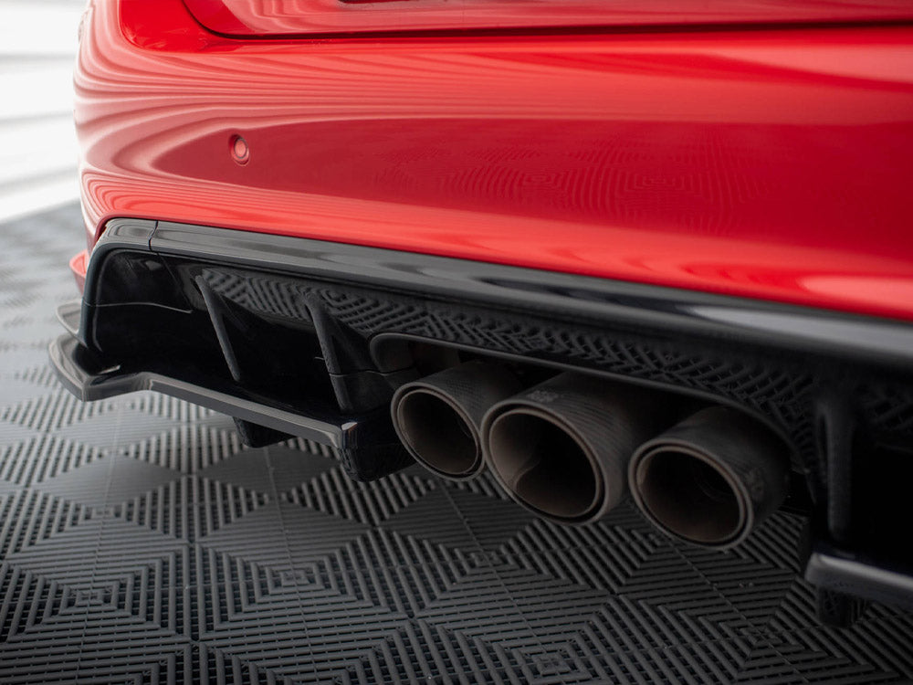 Maxton Design Central Rear Splitter (Vertical Bars) V.2 Honda Civic Type-R Mk 11