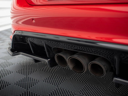 Maxton Design Central Rear Splitter (Vertical Bars) V.2 Honda Civic Type-R Mk 11